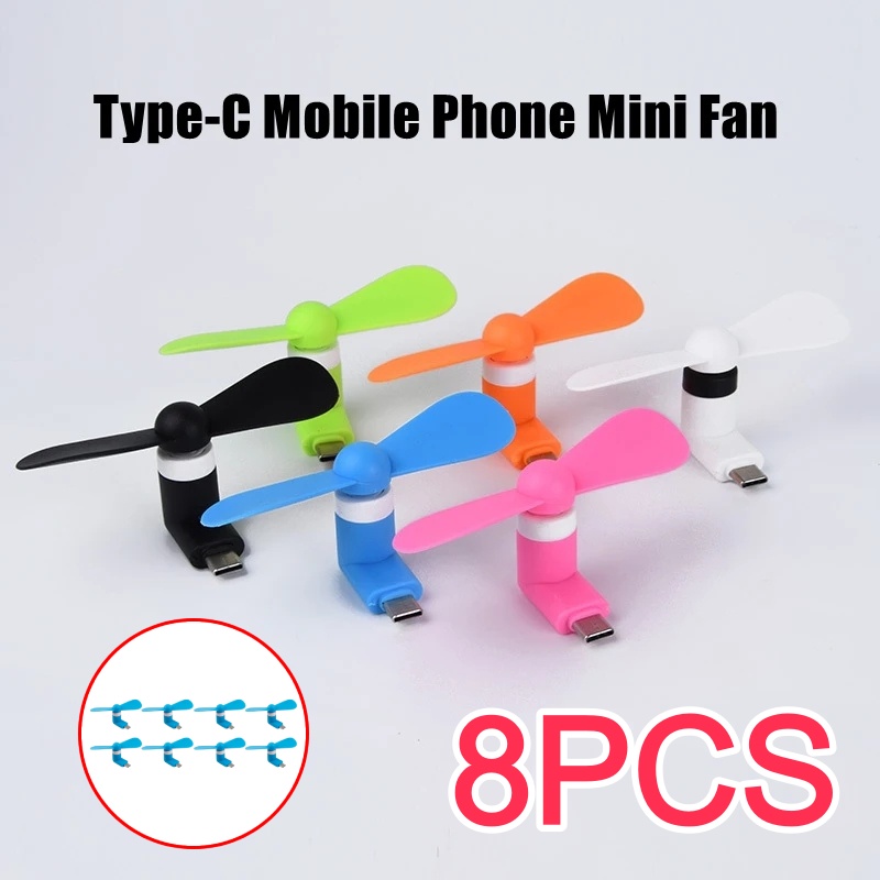Micro Usb Cable - 8/4/2/1 Unidad Mini Ventilador Portátil Tipo-C,