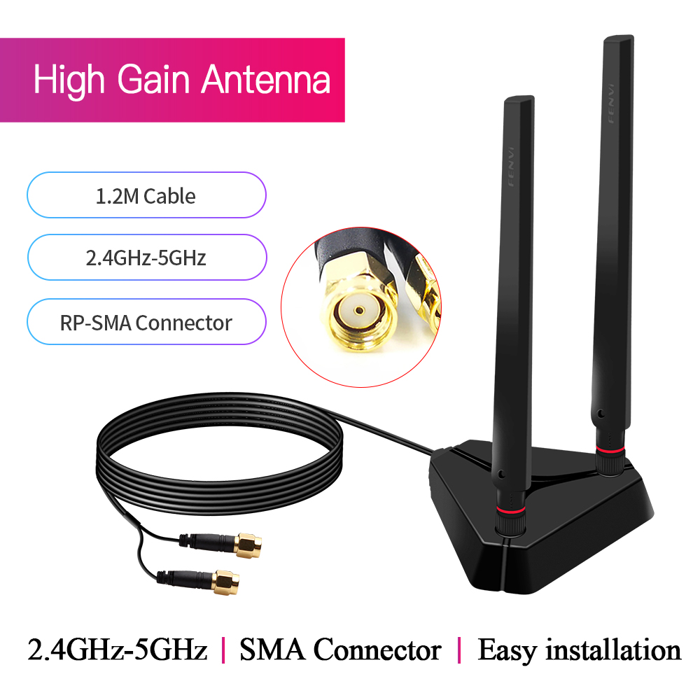 Ipex Connector - Antena WiFi RP-SMA conector macho banda