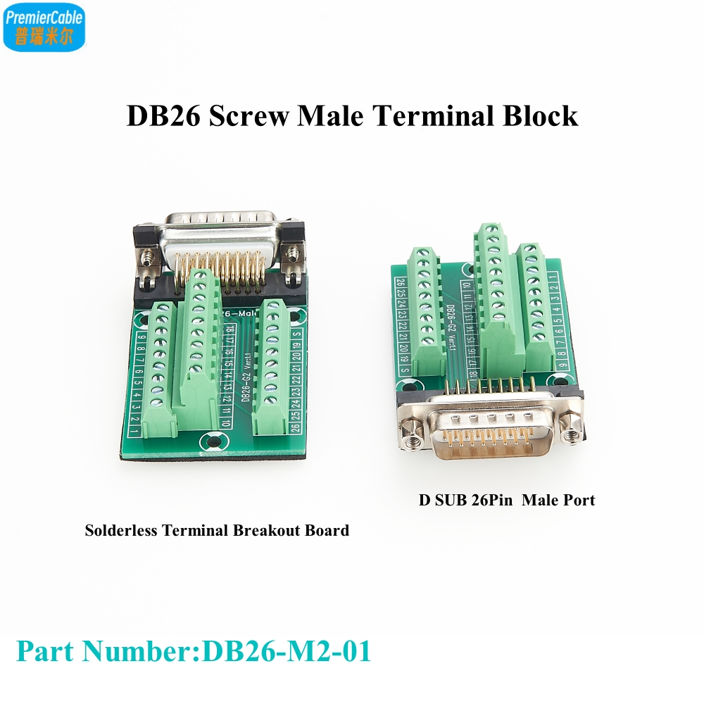 Screw Terminal Block - Módulo de señal DB26 macho a