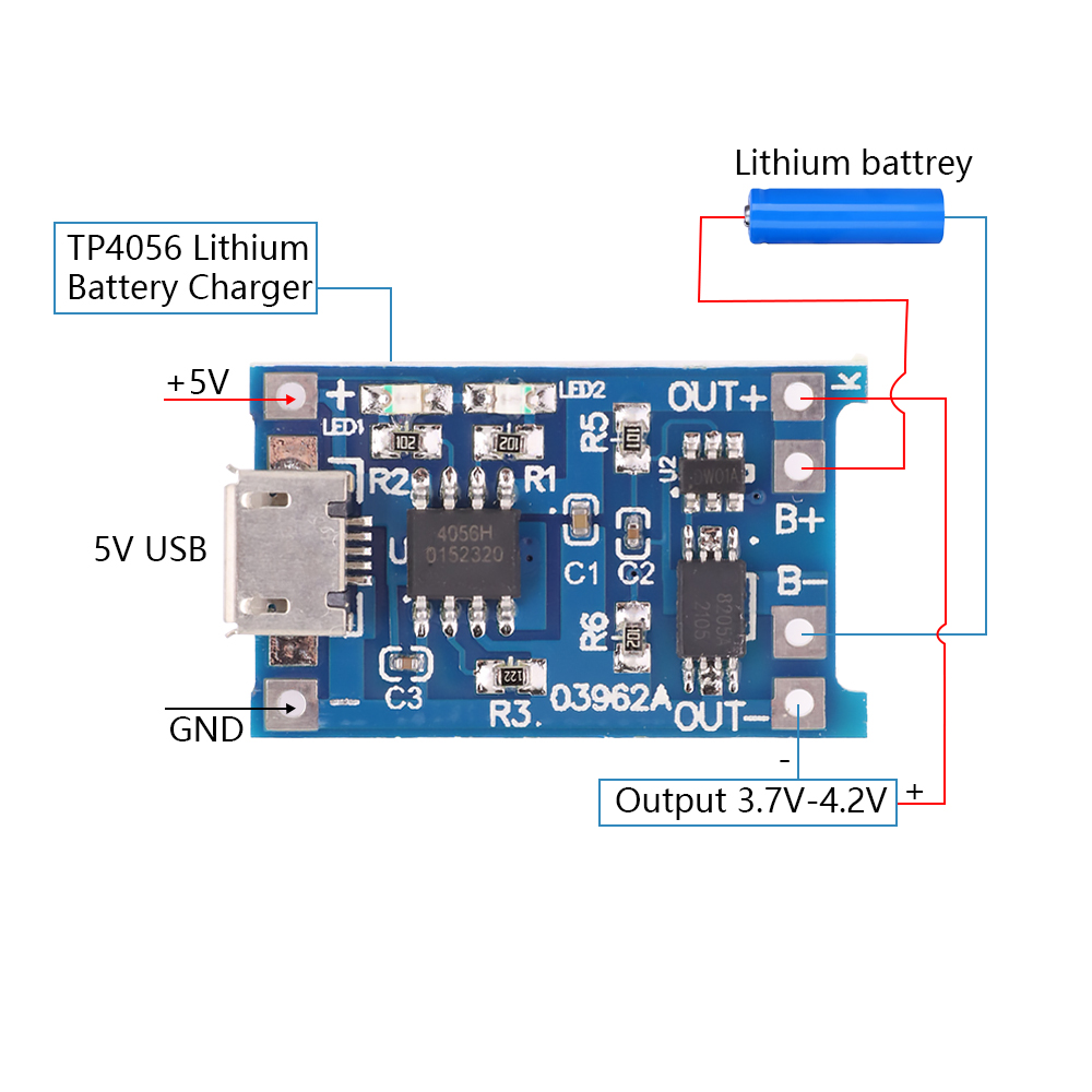 Módulo de carga de batería de  - Tp4056 Module reseña y precio